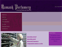Tablet Screenshot of damaskperfumery.com.au